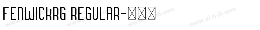 fenwickrg regular字体转换